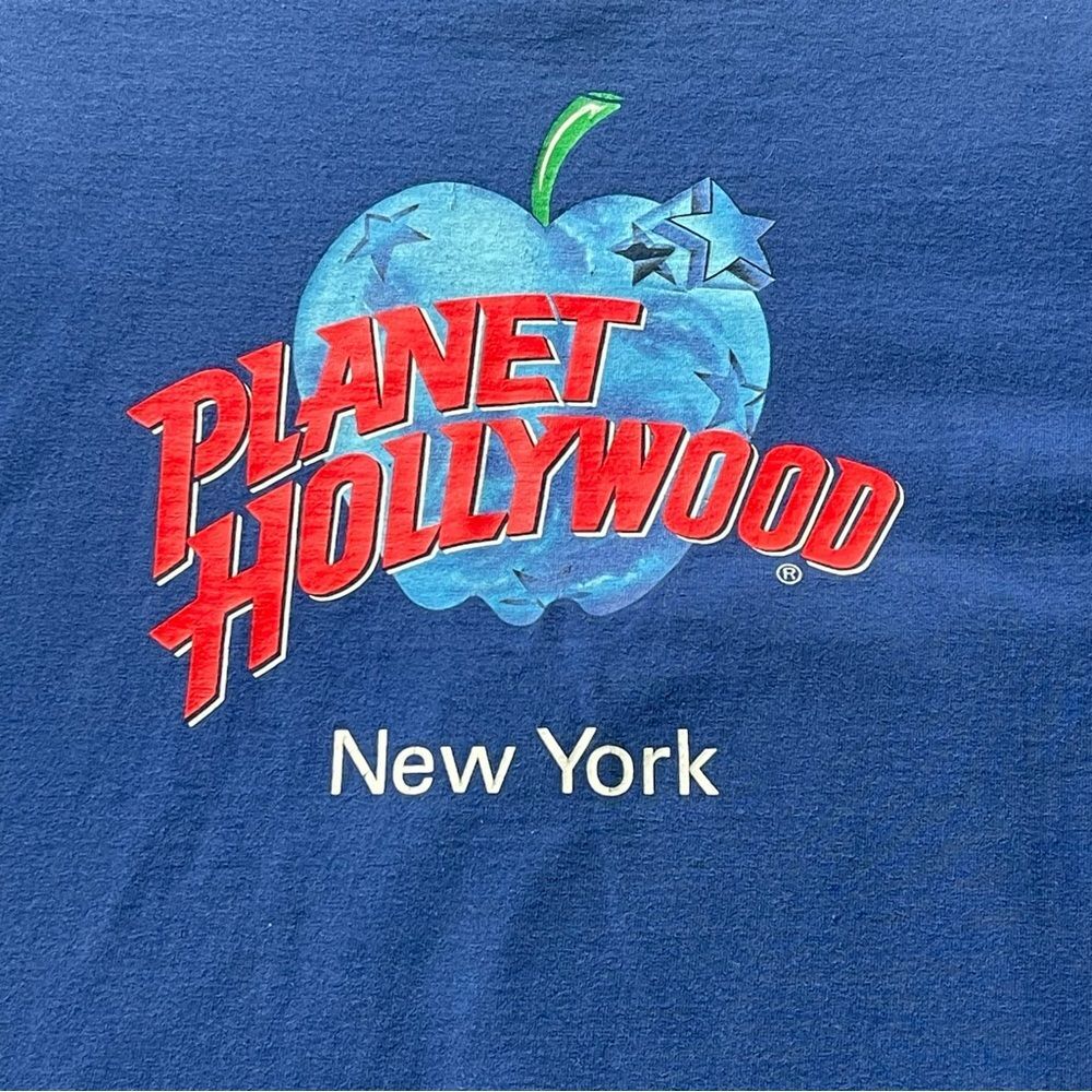 Planet Hollywood New York Tee in Blue Big Apple Size Small in Royal Blue